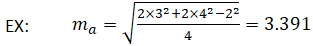 median of a triangle example